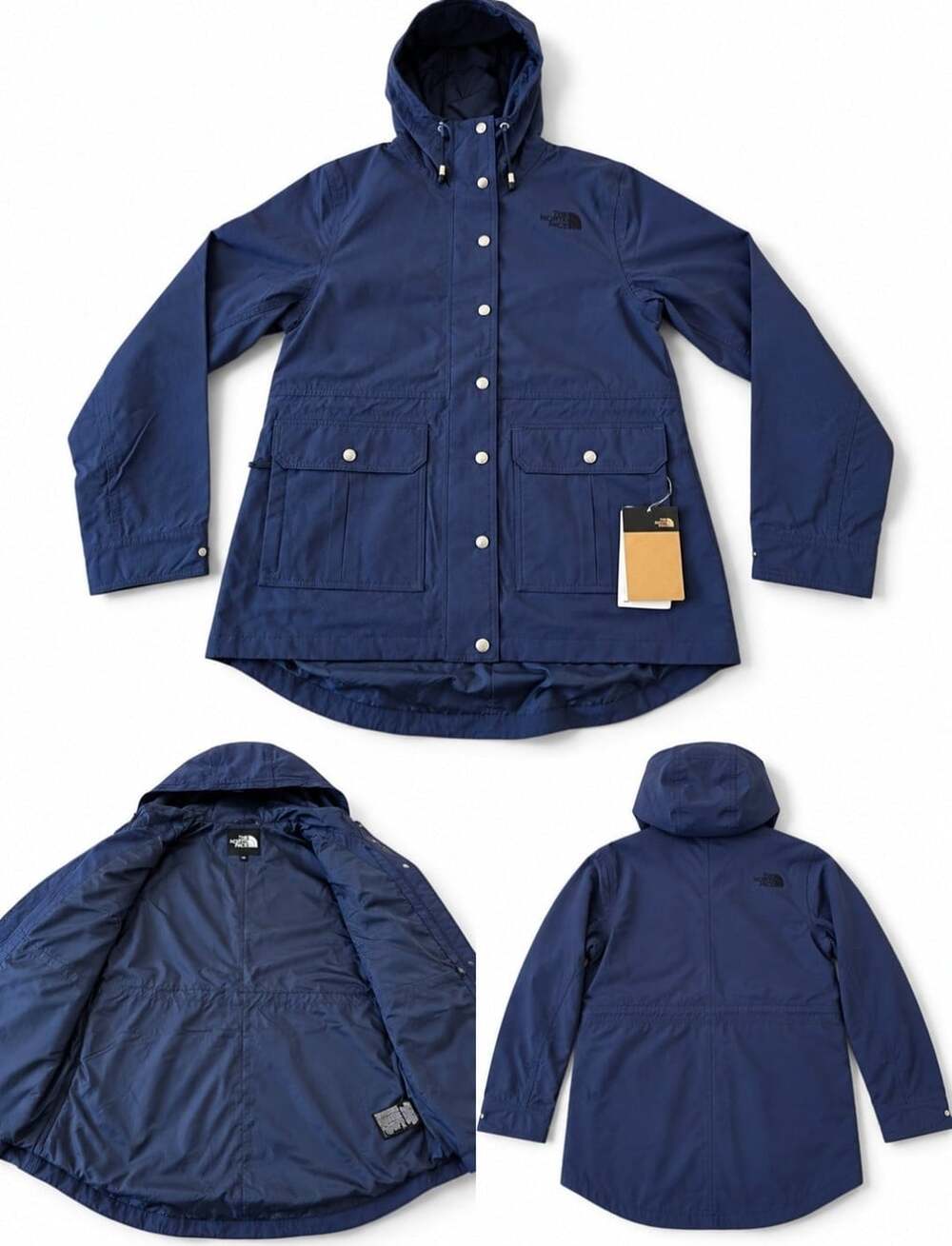 The North Face Keppler Rain Jacket Women L Summit Navy Hooded NWT - Picture 8 of 16